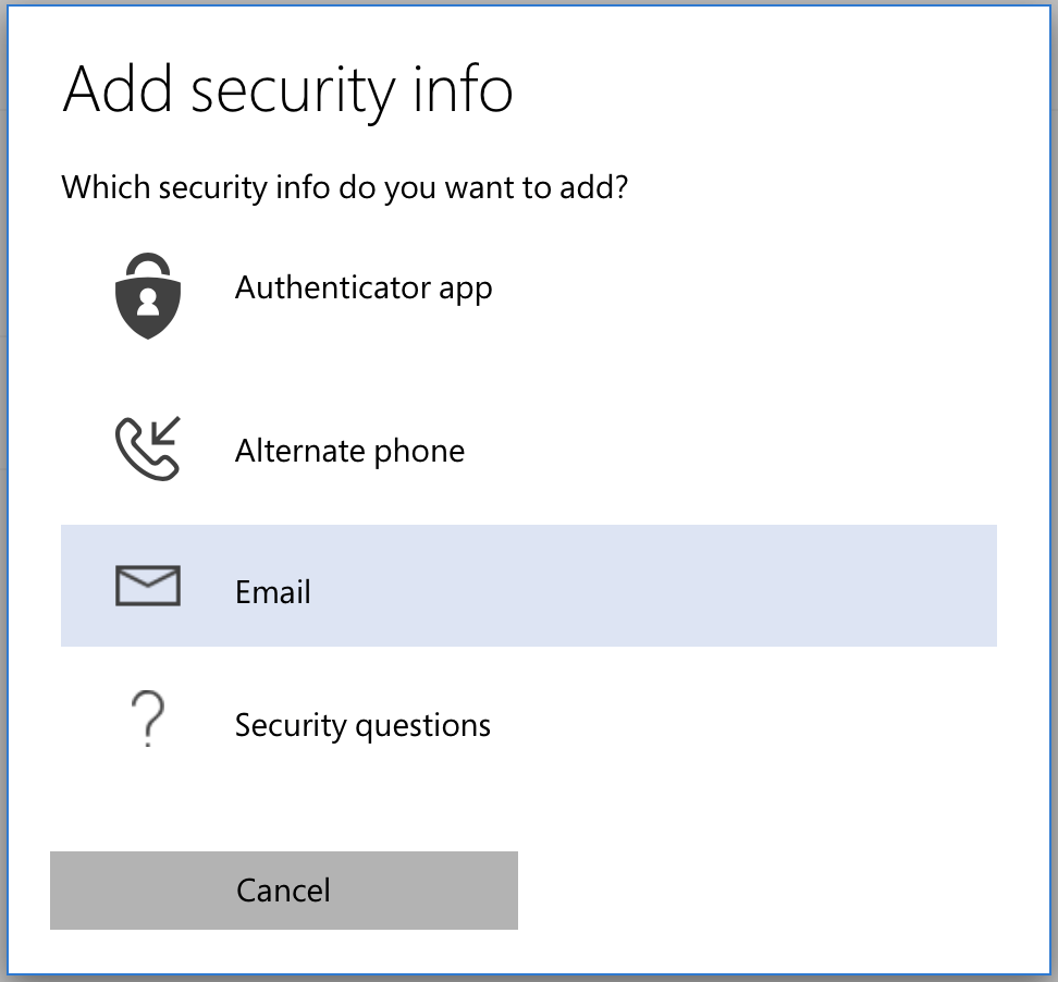 Add security info