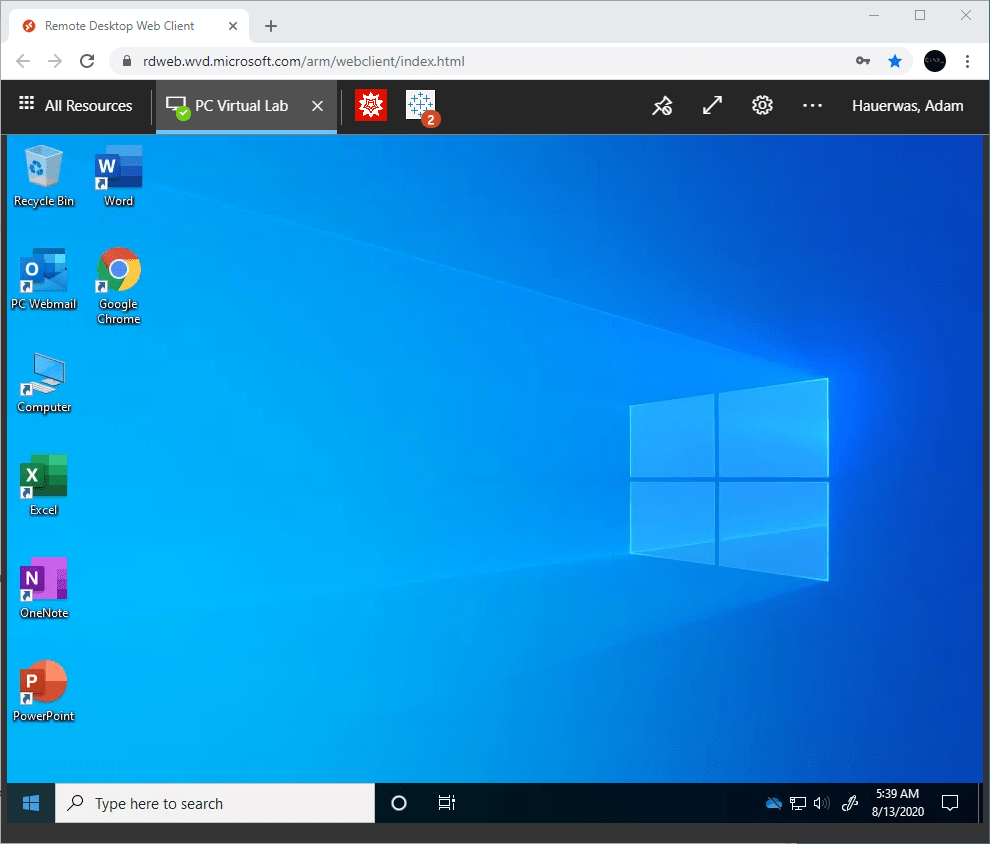 remote desktop icon windows 8