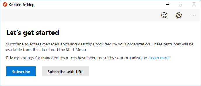 Subcribe to workspace in Remote Desktop